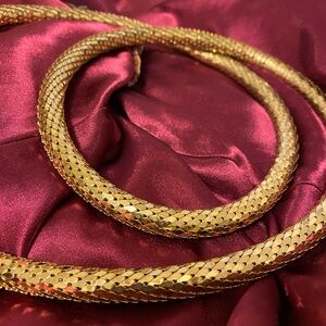 Whiting & Davis Gold Mesh Snake Belt